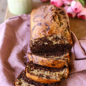 Chocolate marble banana bread