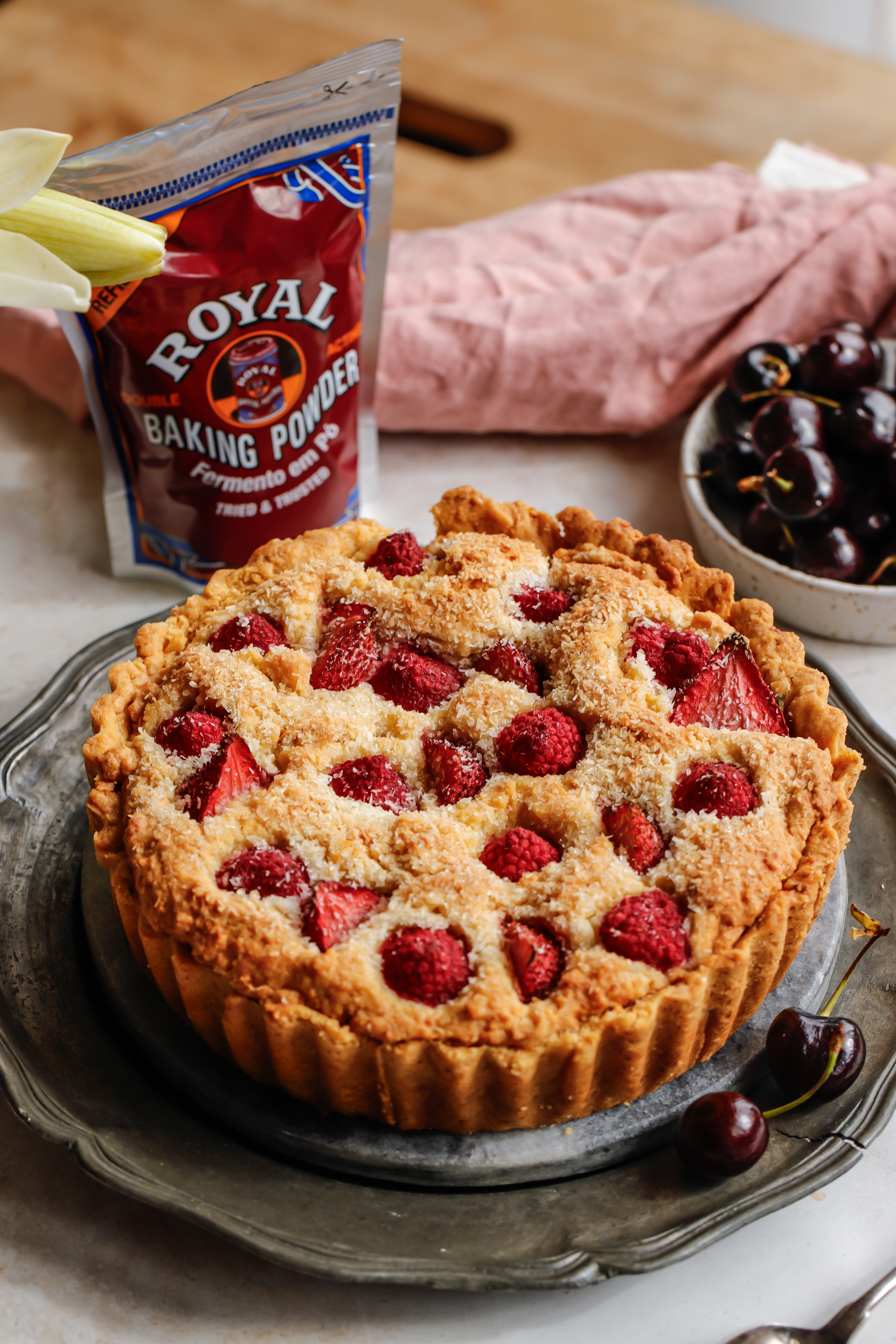 Raspberry Frangipane tart