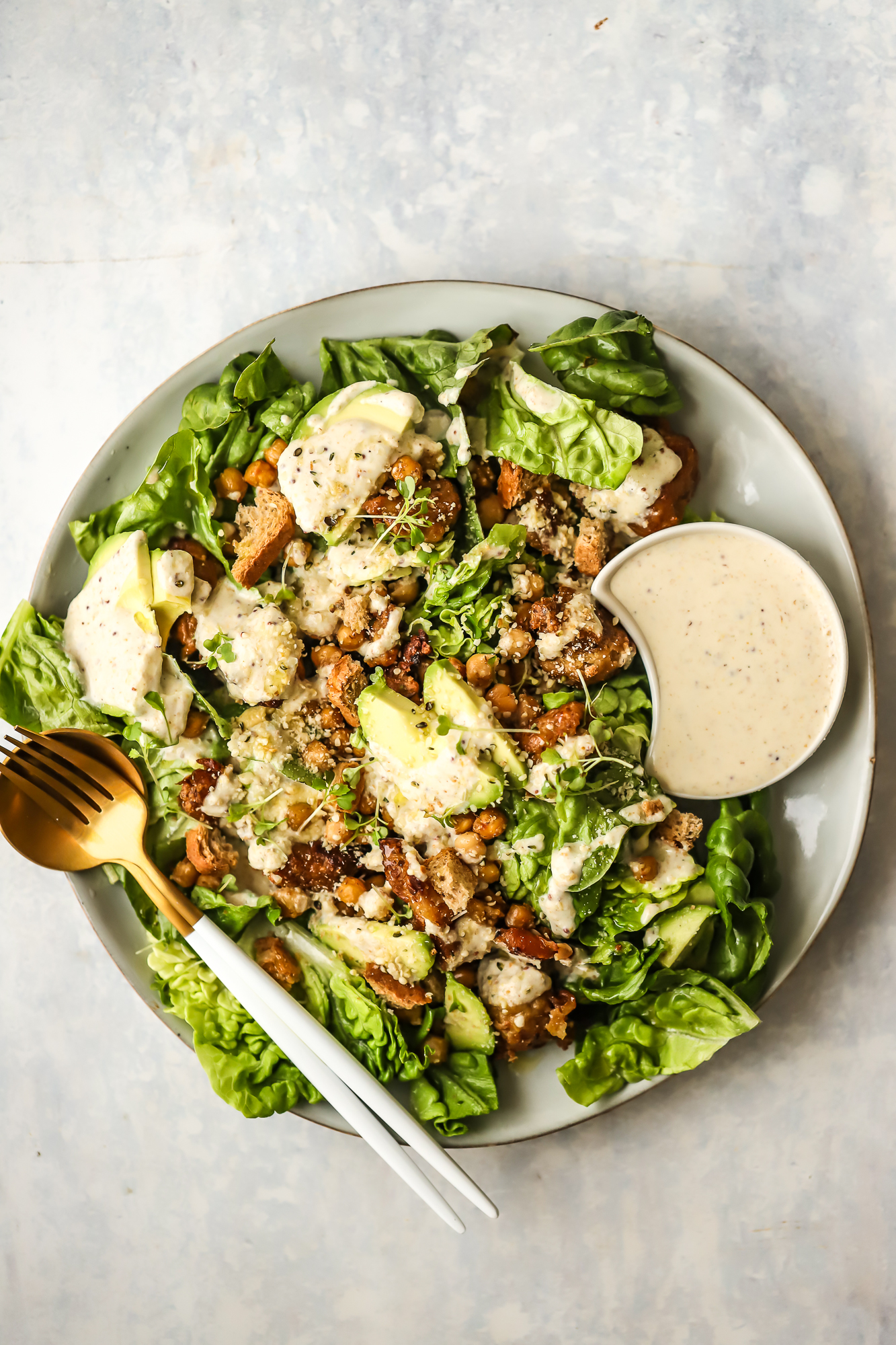 Cauliflower Caesar salad