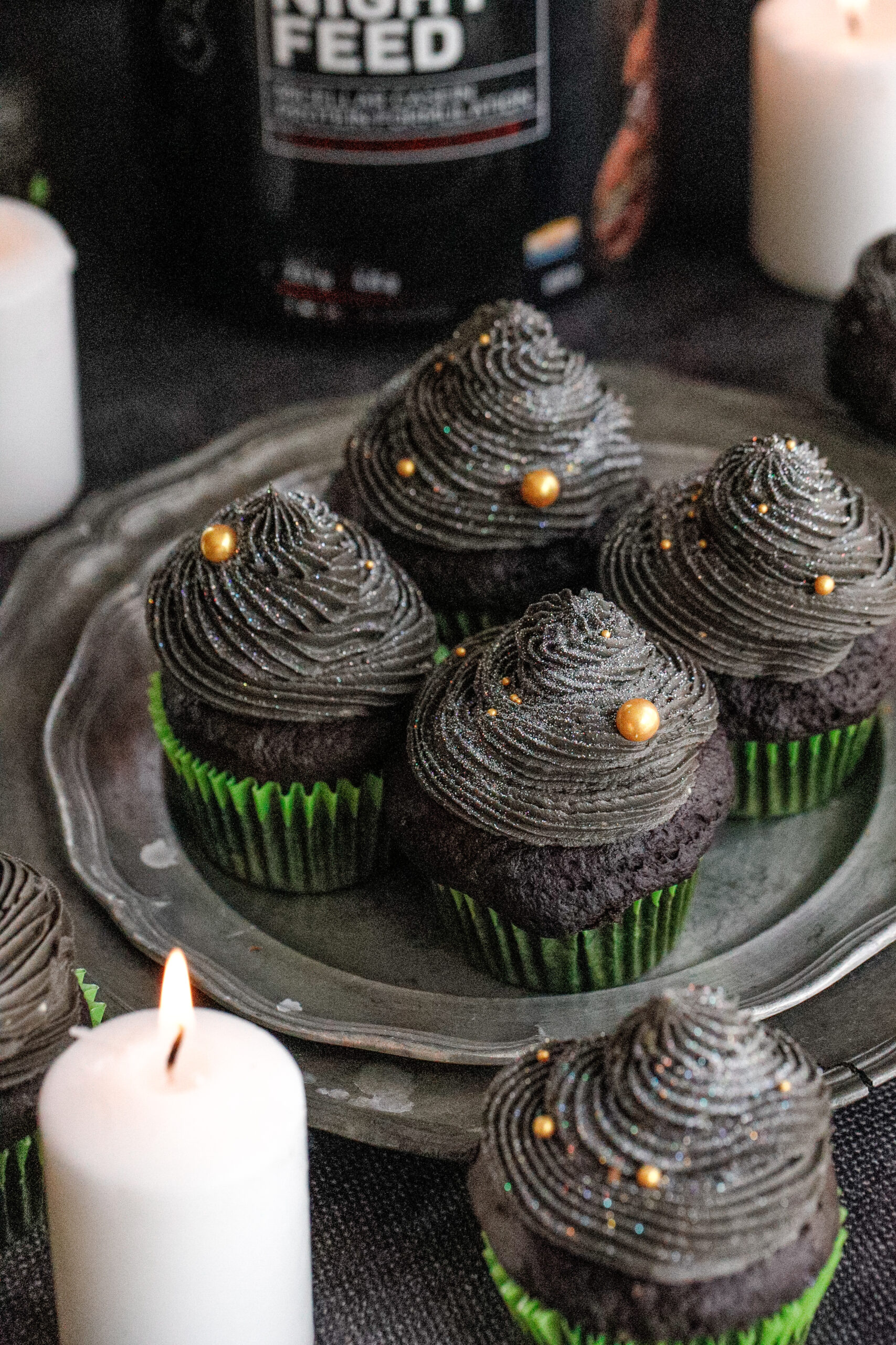Black velvet cupcakes