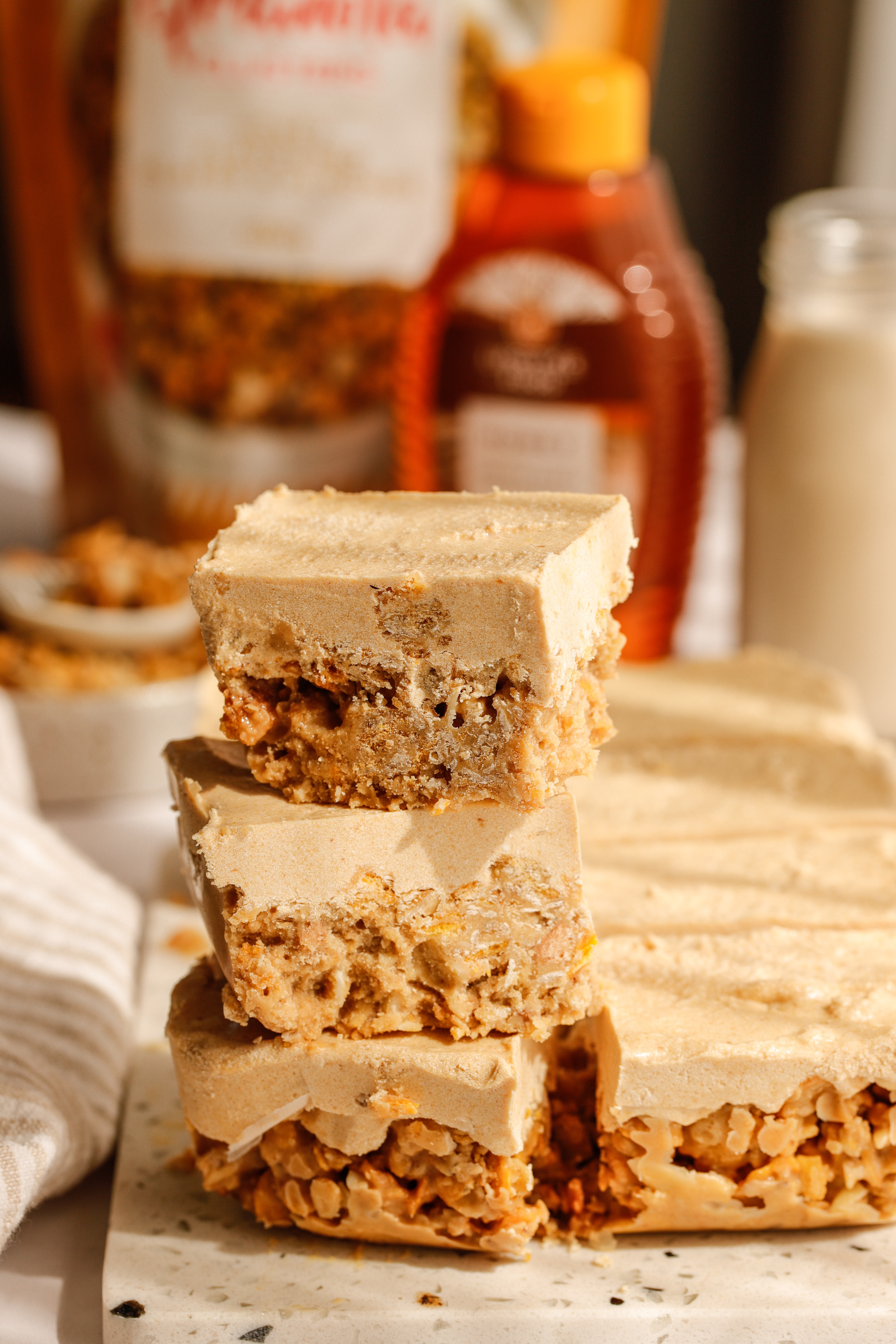 Creamy granola bars