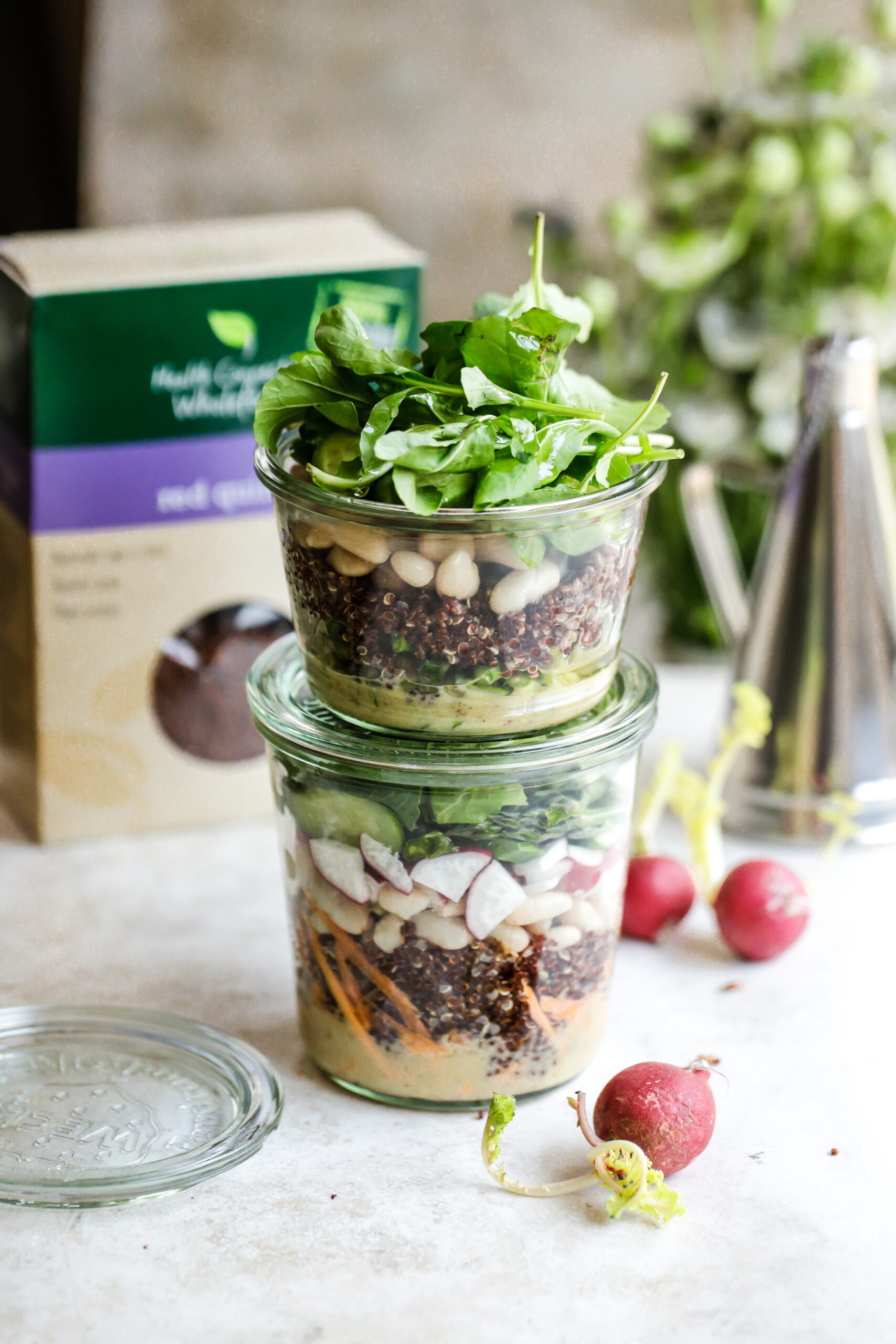 Quinoa salad jars