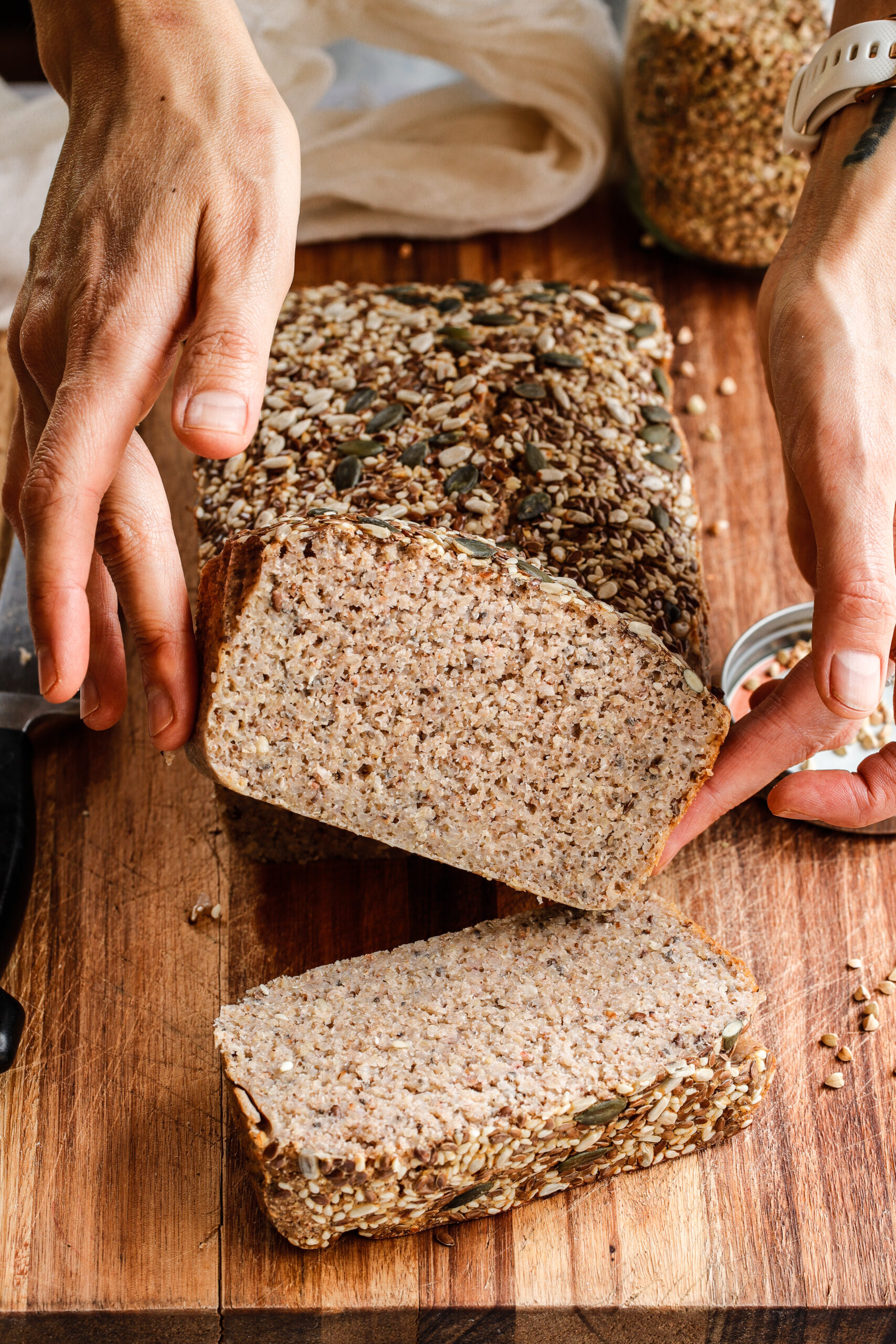 Gluten-free buckwheat quinoa loaf