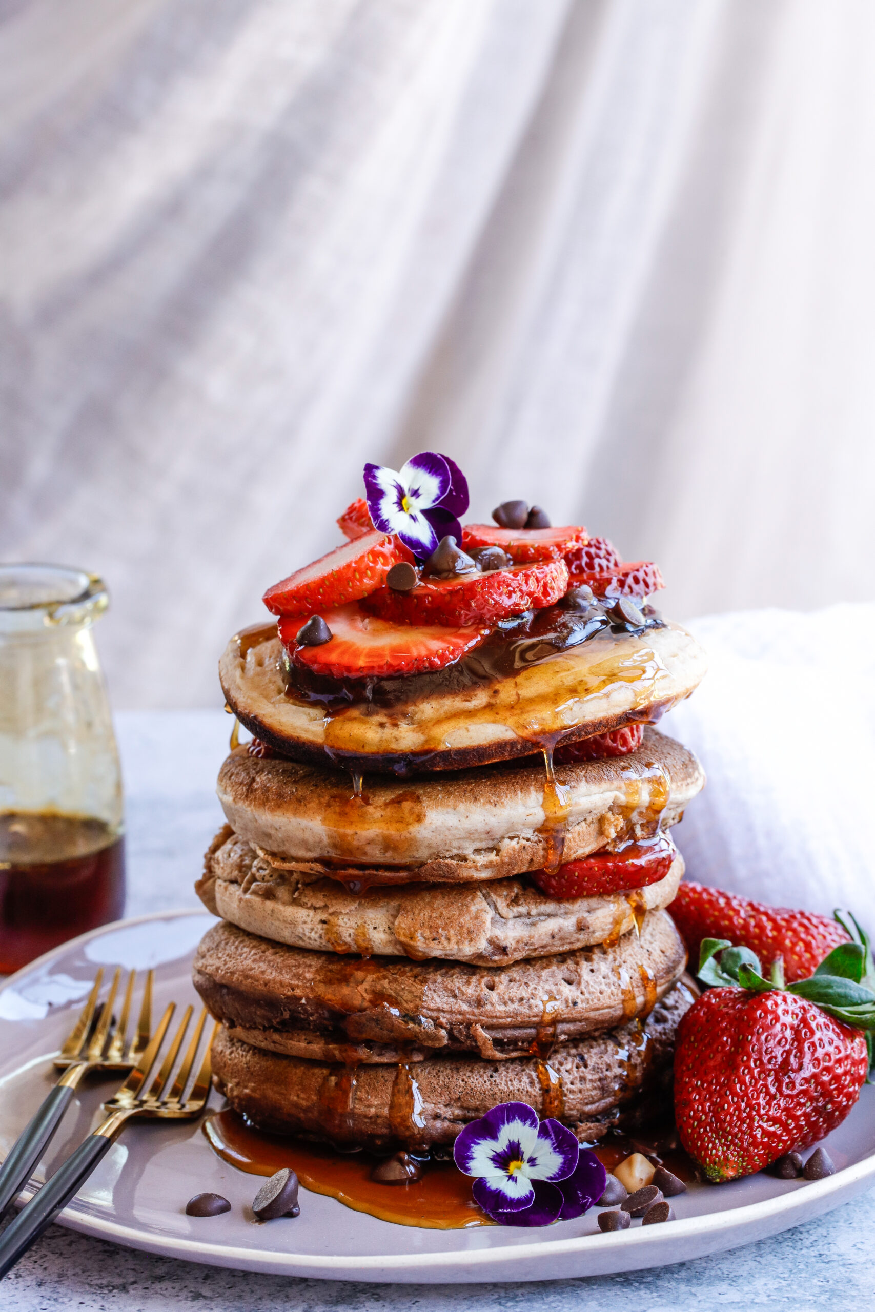Ombre protein pancakes
