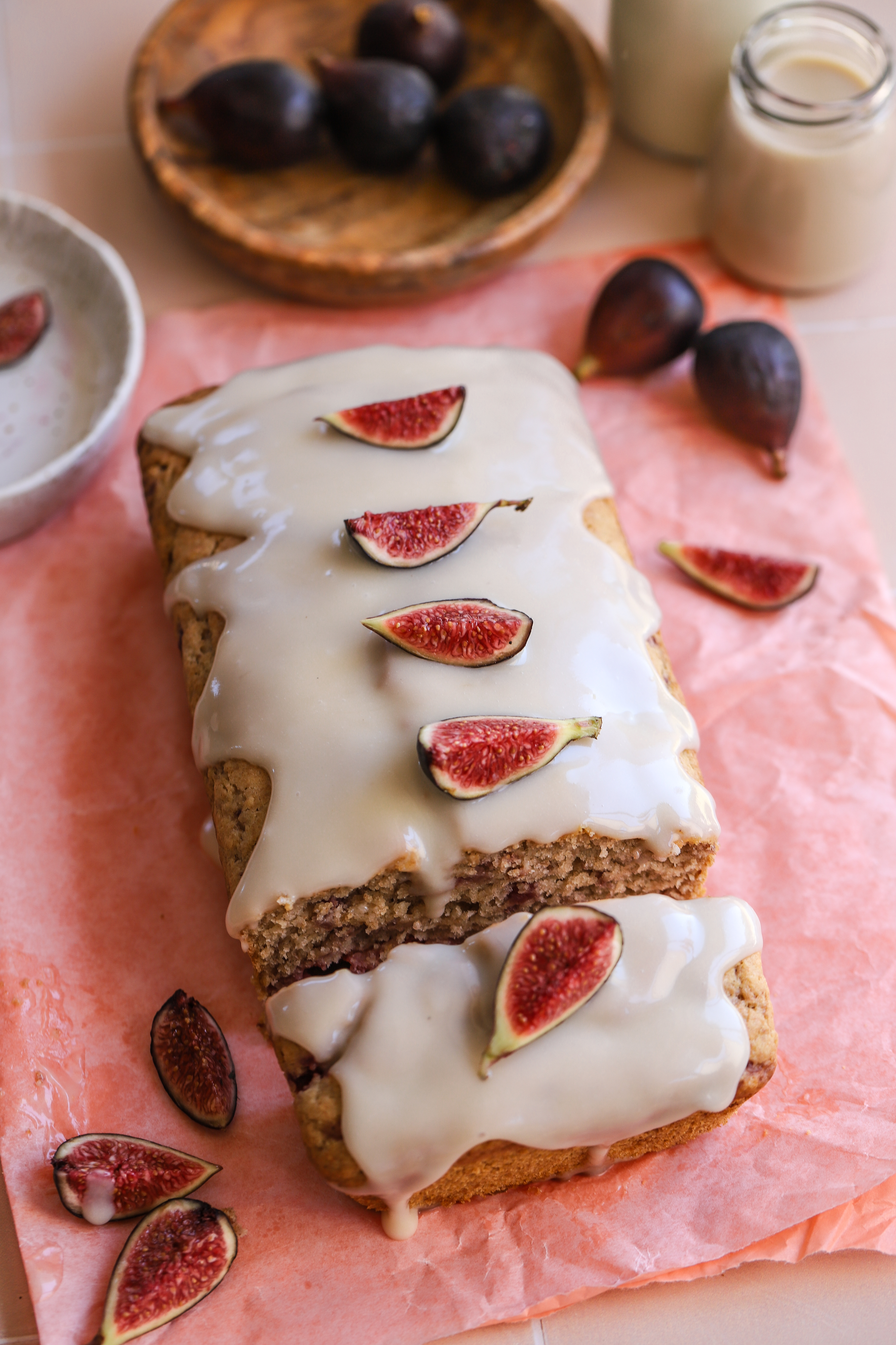 Raspberry fig lemon loaf