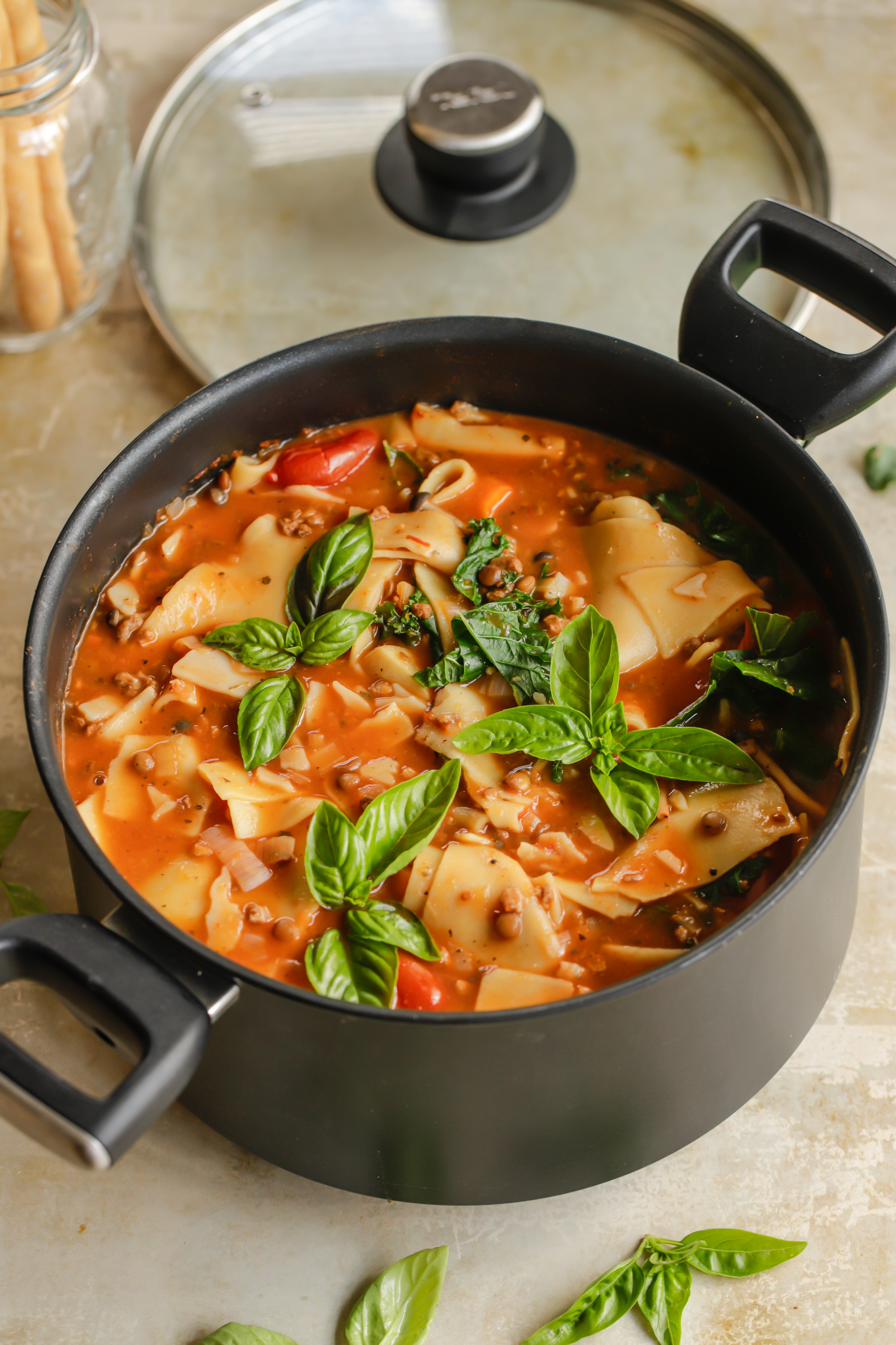 Vegetable Lasagna soup