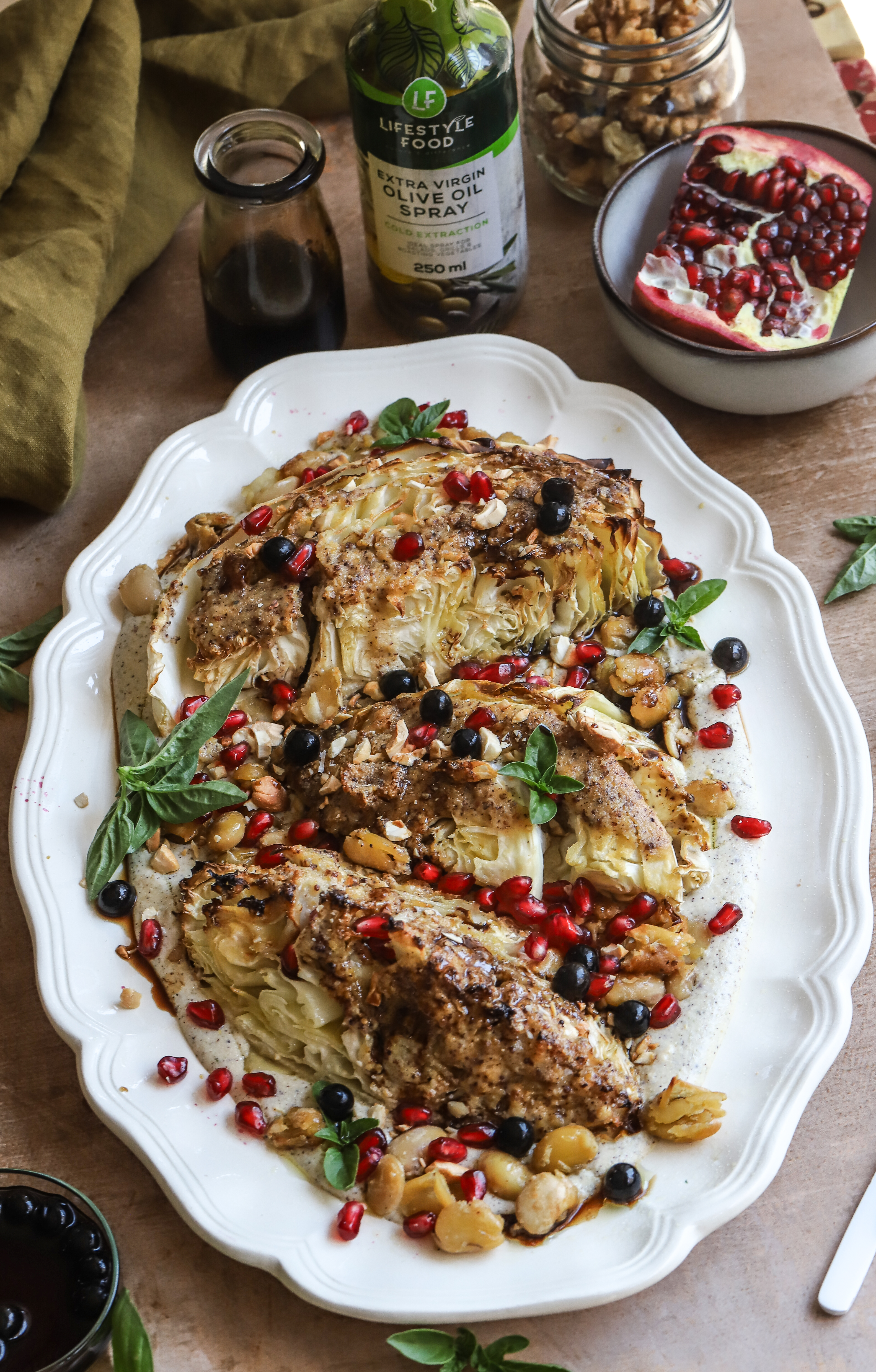 Charred cabbage steaks