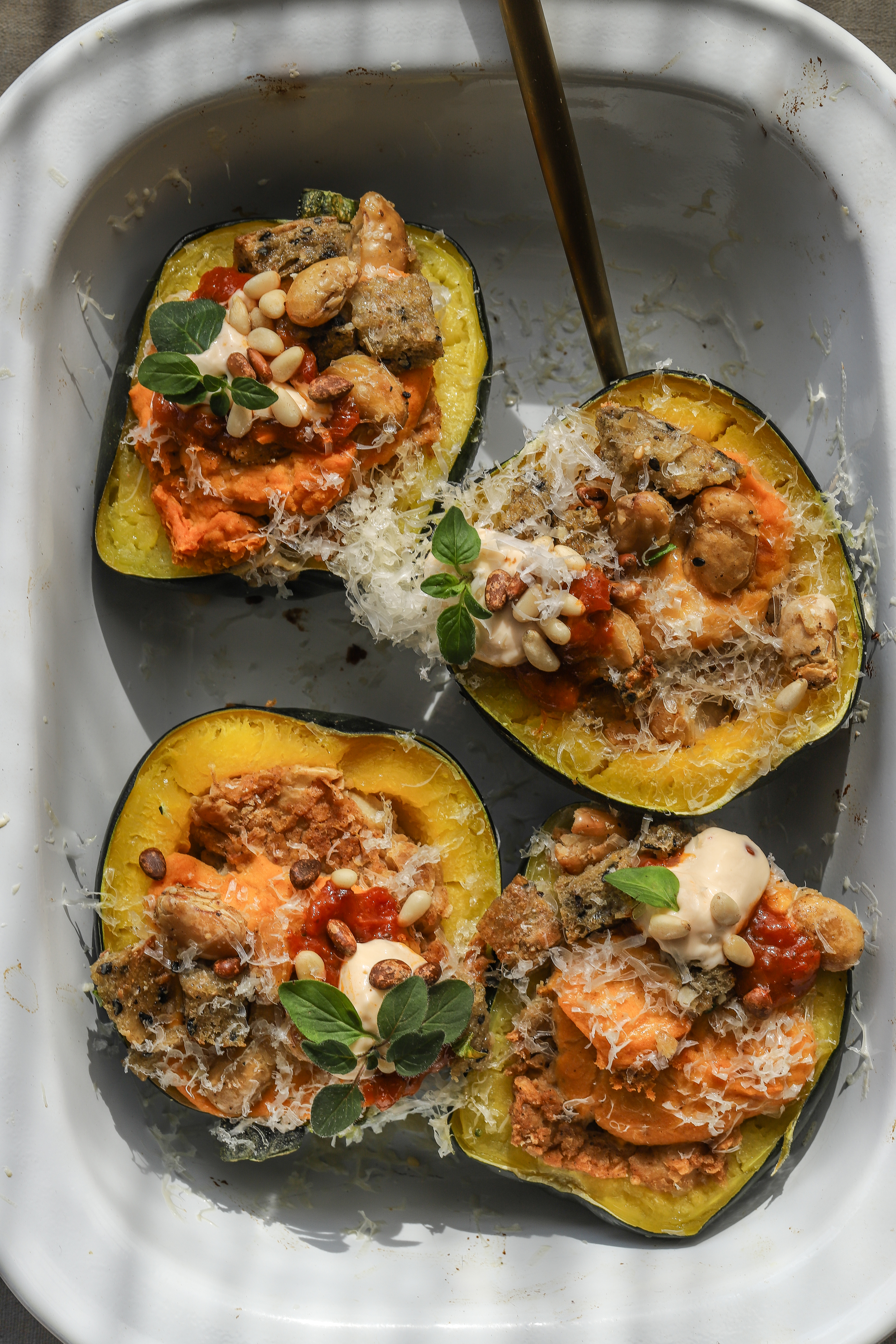 Lasagna stuffed gem squash