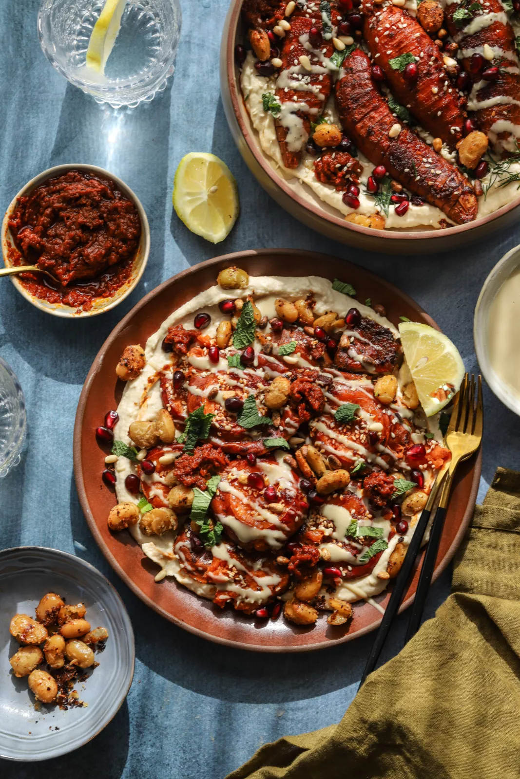Harissa sweet potatoes