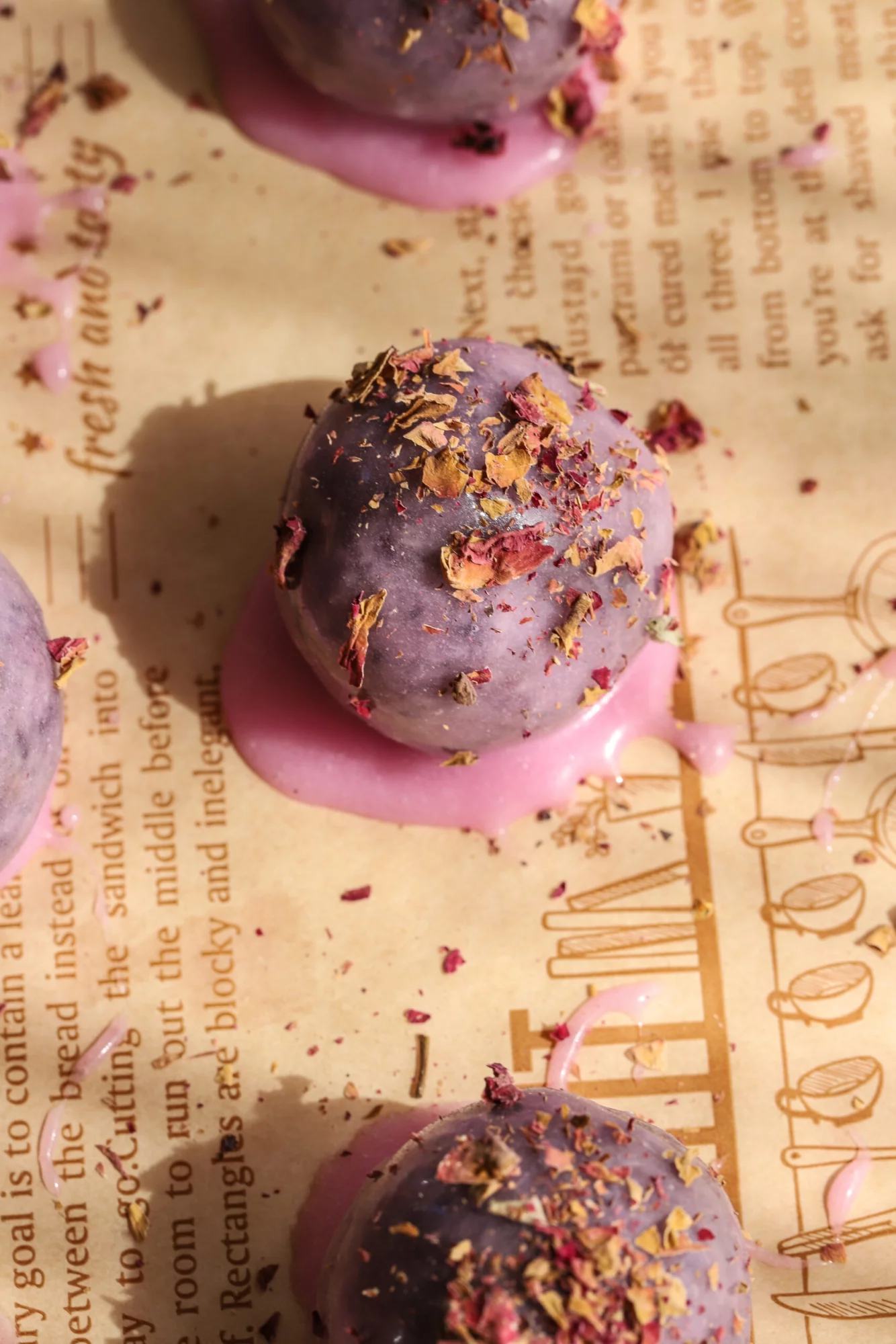 Raw blueberry donut holes
