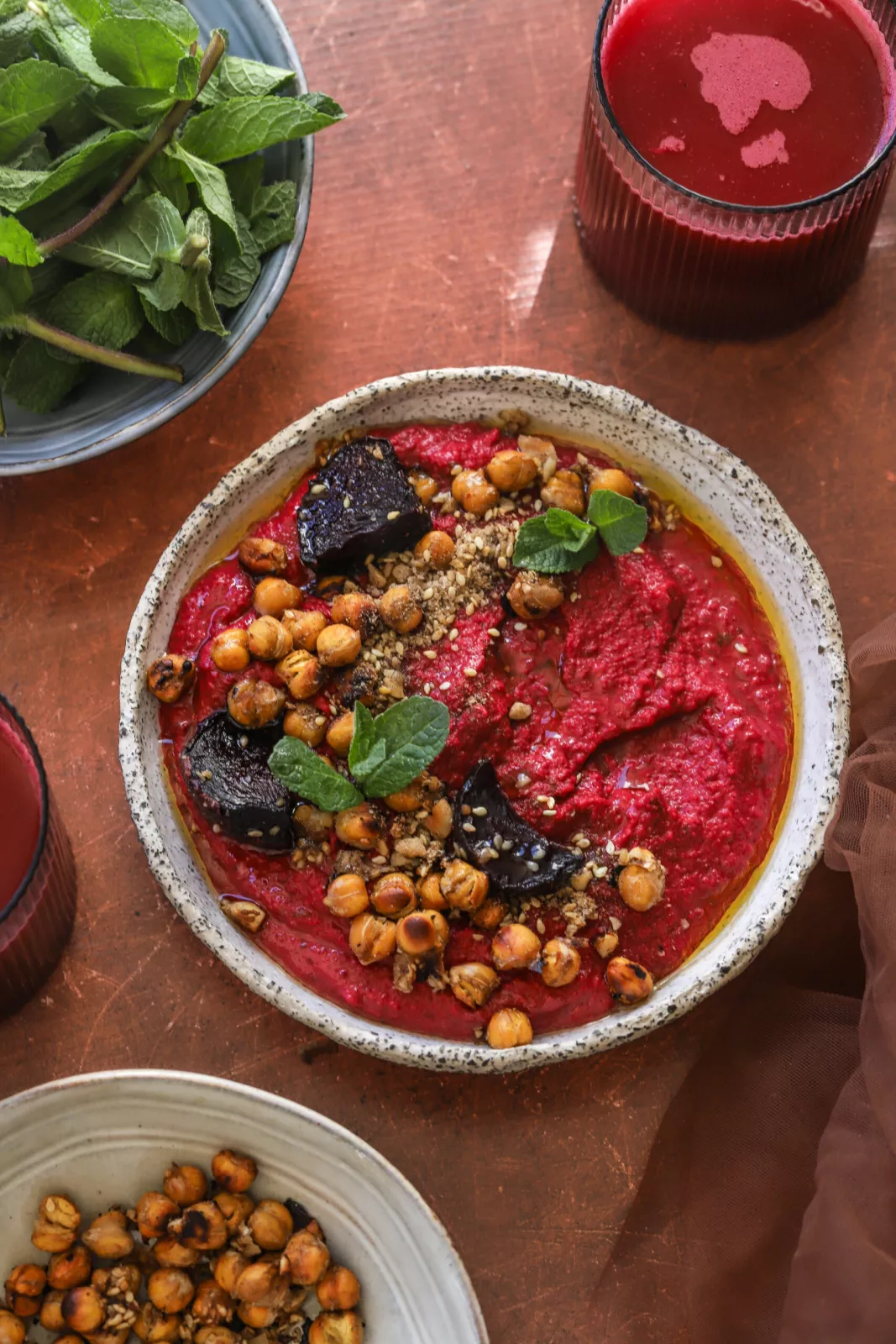 Roasted beet hummus