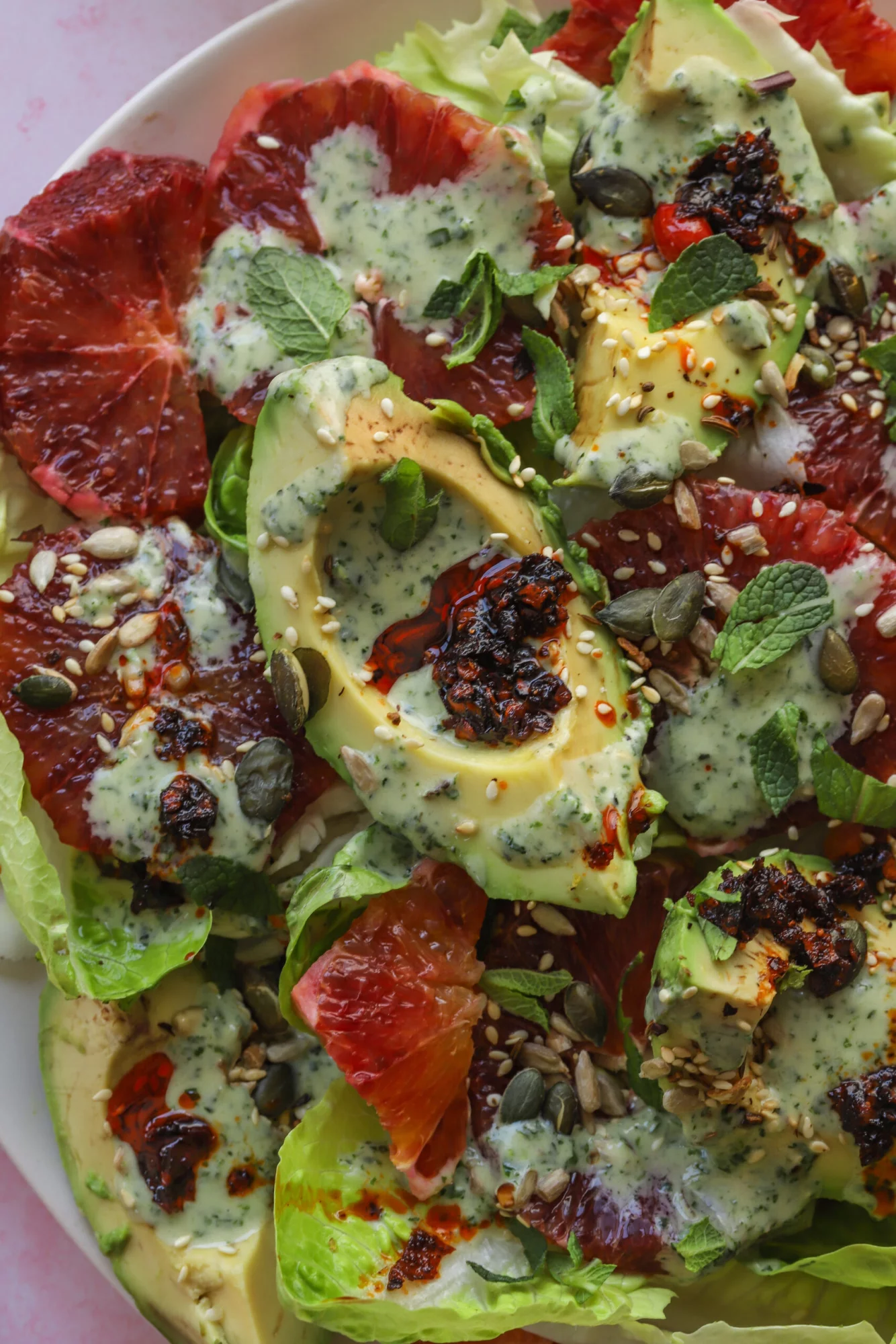Blood orange avocado salad