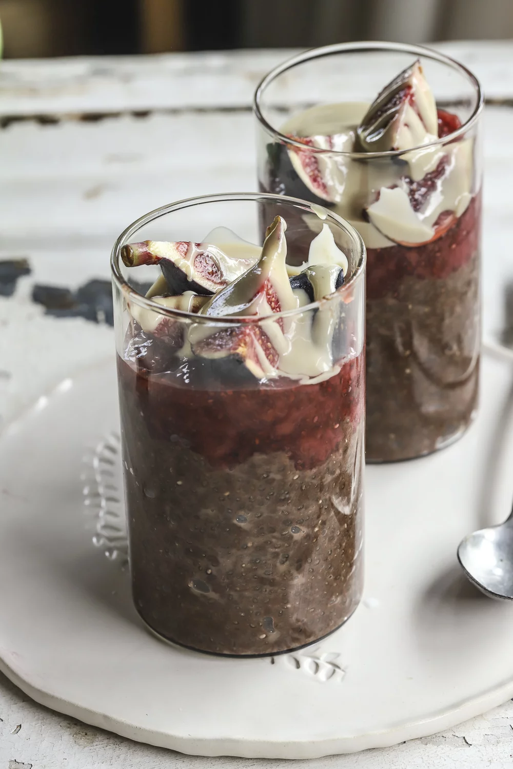 Fig chocolate chia pudding