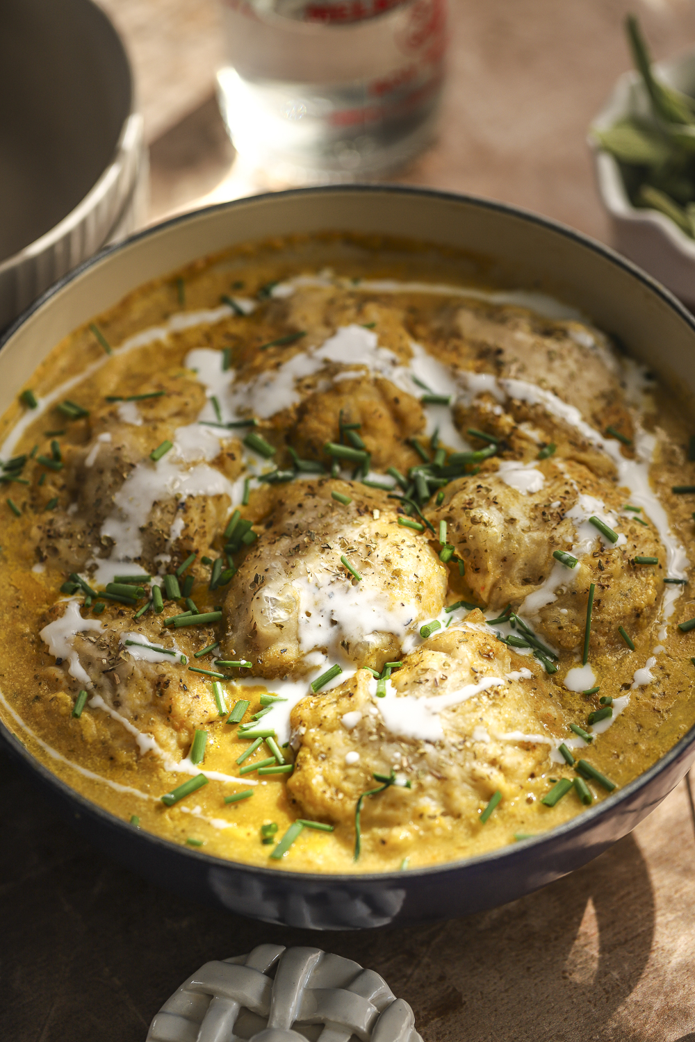 Country vegetable dumpling soup