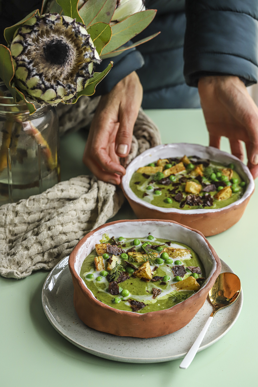 Pea potato soup
